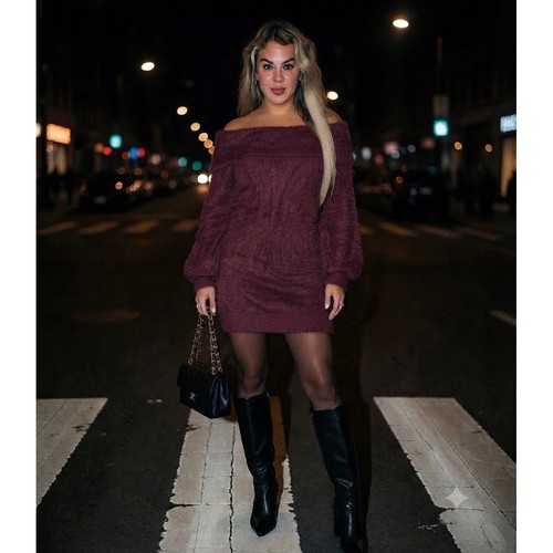 Burgundy off the shoulder - burgundy,